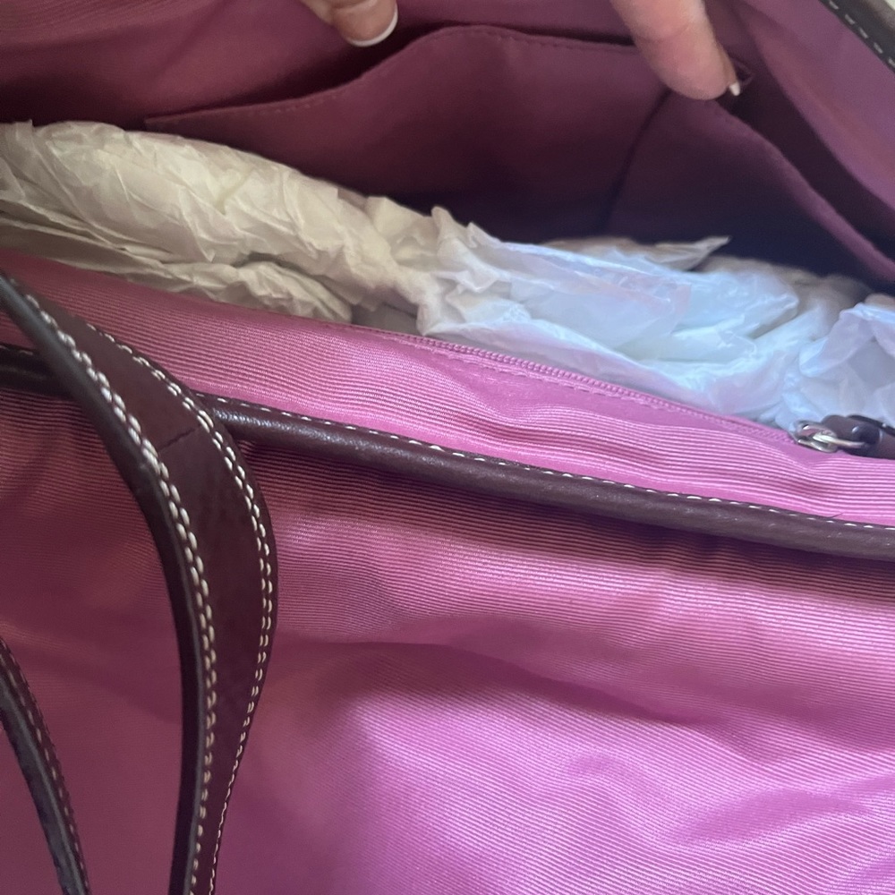 Coach Hamilton Pebbled Grain Chocolate Brown Shoulder Purse - Picture 2 of 4